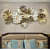 Golden Flower Metal Wall Art - photo