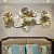 Golden Flower Metal Wall Art - front_view