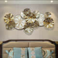 Golden Flower Metal Wall Art - top_view