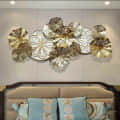 Golden Flower Metal Wall Art - rear_view