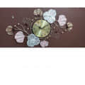 Floral Clock Metal Wall Art - front_view