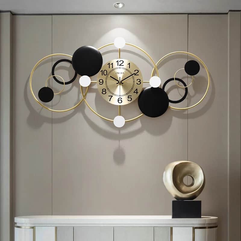 Silent Clock Metal Wall Art - left_view