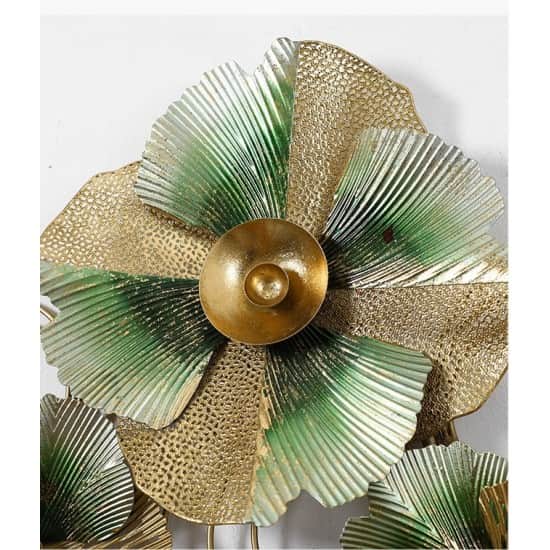 Vintage Floral Metal Wall Art - top_view