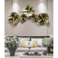 Vintage Floral Metal Wall Art - rear_view