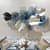 Iron Leaf Metal Wall Art In Blue - front_view