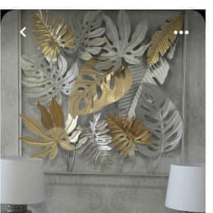Gold & Silver Leaf Metal Wall Art - photo