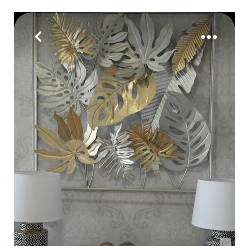 Gold & Silver Leaf Metal Wall Art