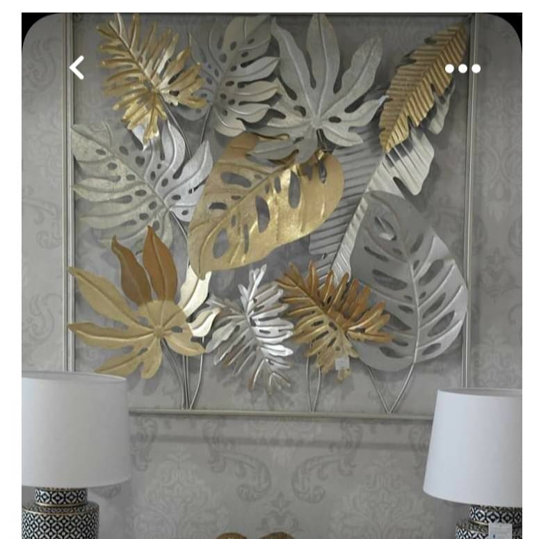 Gold & Silver Leaf Metal Wall Art