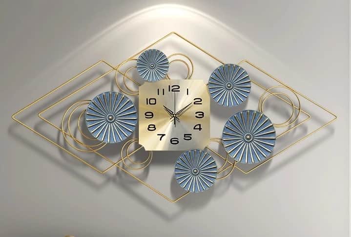 Antique Wall Clock Metal Wall Art - front_view