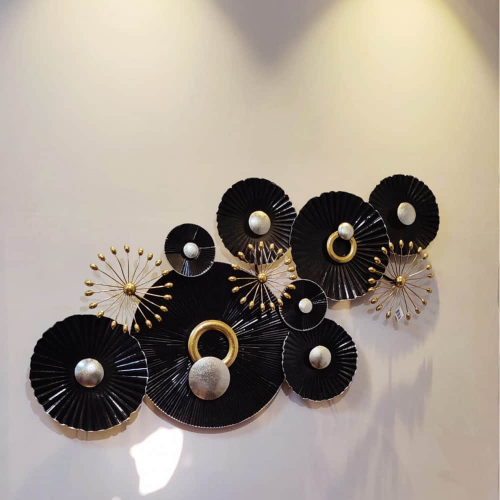 Sculpted Gold Metal Iron Metal Wall Art - photo