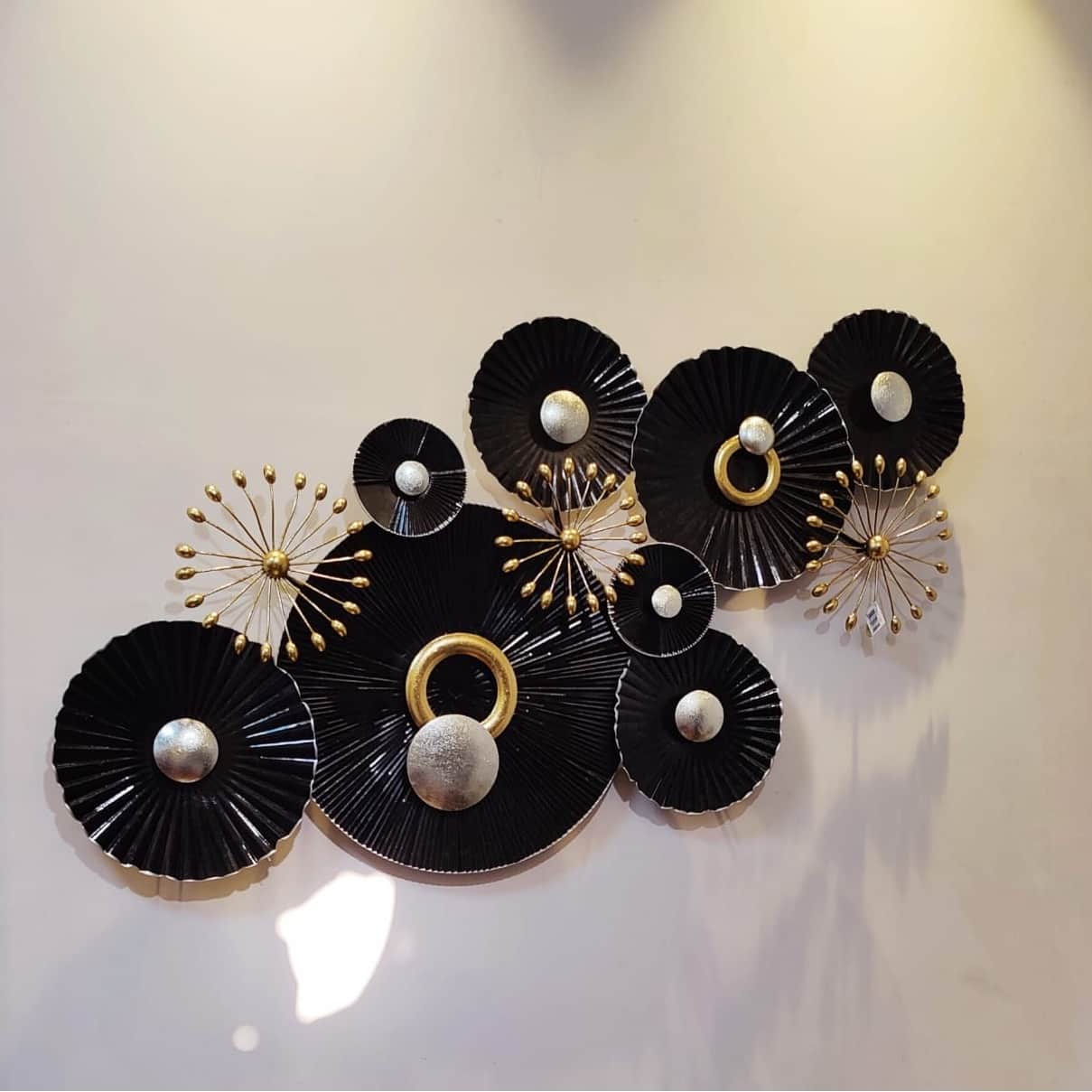 Sculpted Gold Metal Iron Metal Wall Art - front_view