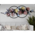 Retro Style Colored Petal Iron Wall Art - photo