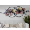 Retro Style Colored Petal Iron Wall Art - rear_view