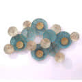 Creative Teal Metal Wall Art - front_view