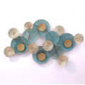 Creative Teal Metal Wall Art - rear_view