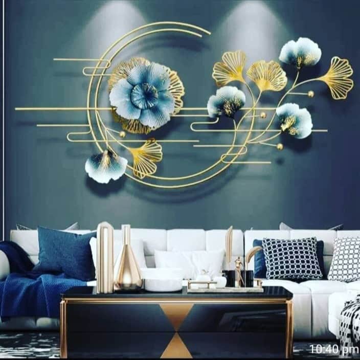 Leaf & Flower Metal Wall Art - top_view