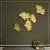 Golden Flower Metal Wall Art - rear_view