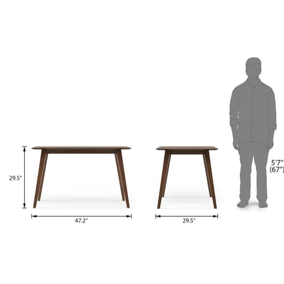 Apex Mangowood 4 Seater Dining Table - rear_view