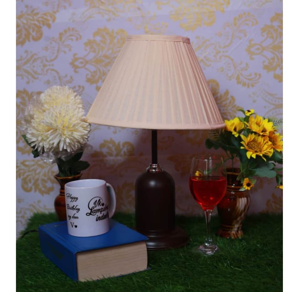 Pleaded Cone Lampshade - left_view