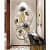 Green & Golden Entwined Wild Petals Metal Wall Art - front_view