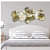 Flowers Design in white and golden Large Metal Wall Art - front_view
