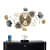 Floral Design Handcrafted Decorative Wall Clock - top_view