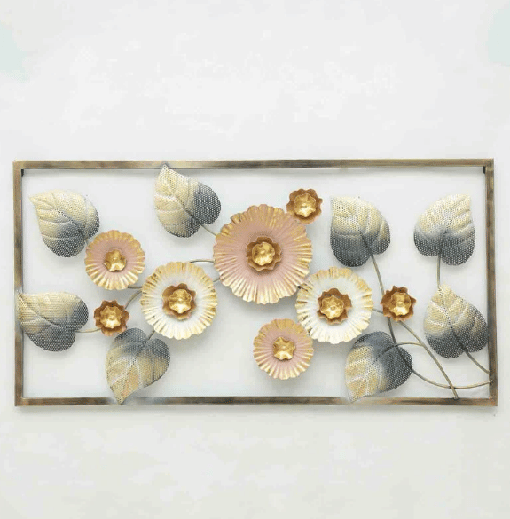 Iron Framed Leaf Wall Art