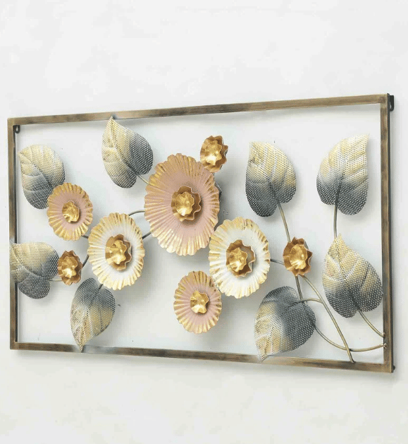 Iron Framed Leaf Wall Art