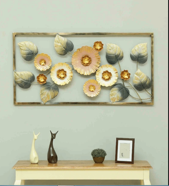 Iron Framed Leaf Wall Art