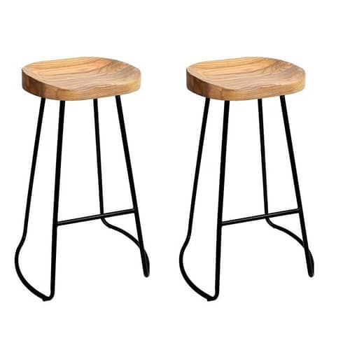 Set of 2 Saddle Bar Stool  (30 INCH)