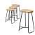 Set of 2 Saddle Bar Stool  (30 INCH) - left_view