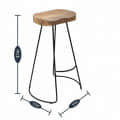 Set of 2 Saddle Bar Stool  (30 INCH) - right_view
