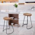 Set of 2 Saddle Bar Stool  (30 INCH) - bottom_view