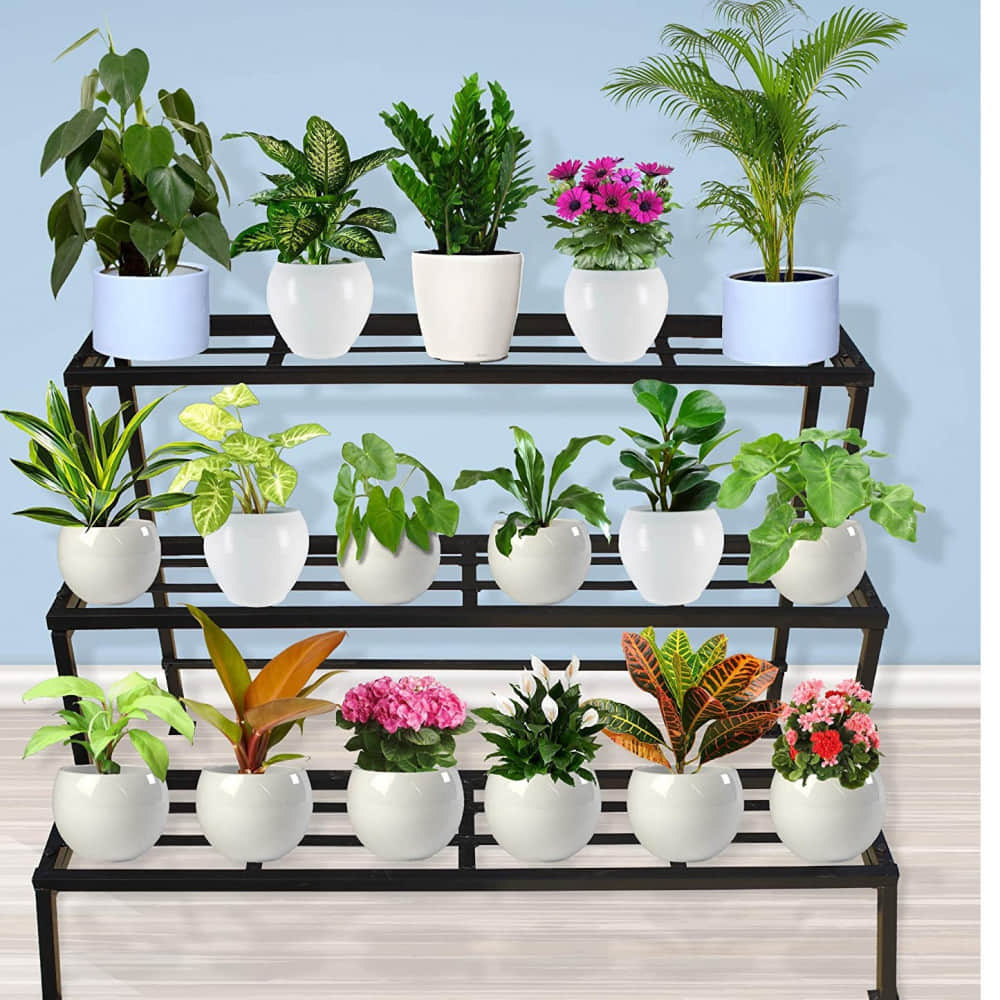 3 Step Plant Stand for Multiple Plants and Pots - photo