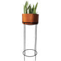Electroplating Decorative Indoor Metal Planter Pot with Stand (Set of 1) - top_view