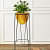 Electroplating decorative Indoor Metal Planter Pot with Stand (Set of 1) - rear_view