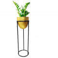 Decorative Indoor Metal Planter Pot with Stand (Set of 1) - rear_view