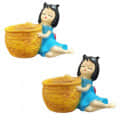 Resin Girl Shape Pot (set of 2) - photo
