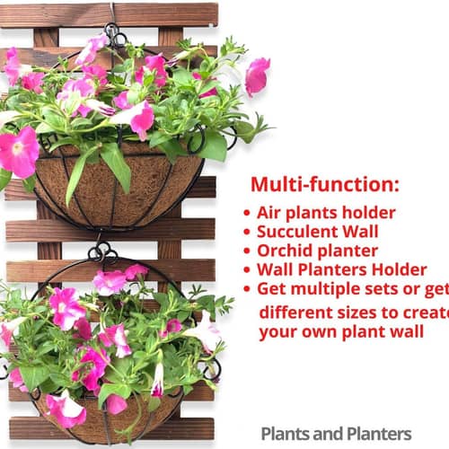 Wooden Hanging Planter 60 CM (Set of 2)