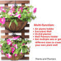 Wooden Hanging Planter 60 CM (Set of 2) - top_view