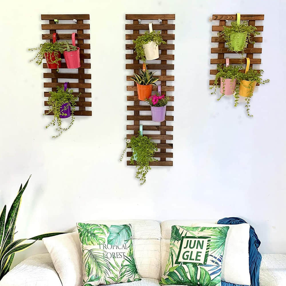 Wooden Hanging Planter (Set of 3) - photo