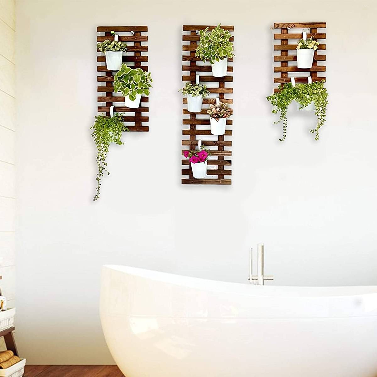 Wooden Hanging Planter (Set of 3)