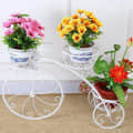 Cycle Design Flower Pot metal Stand (White) - front_view