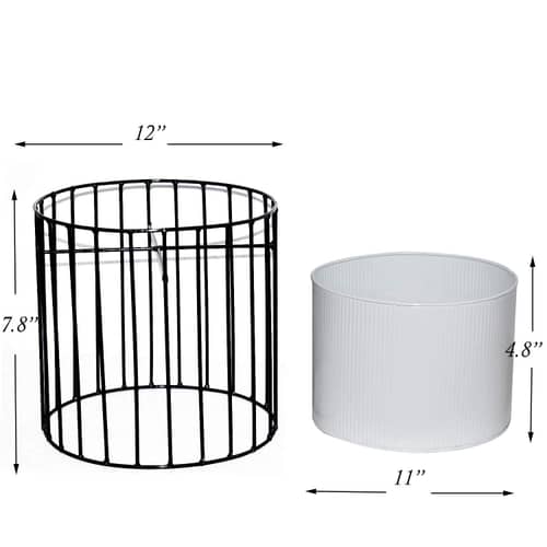 Medium Protracted Metal Wire Based Planter Stand With Metal - Set of 2