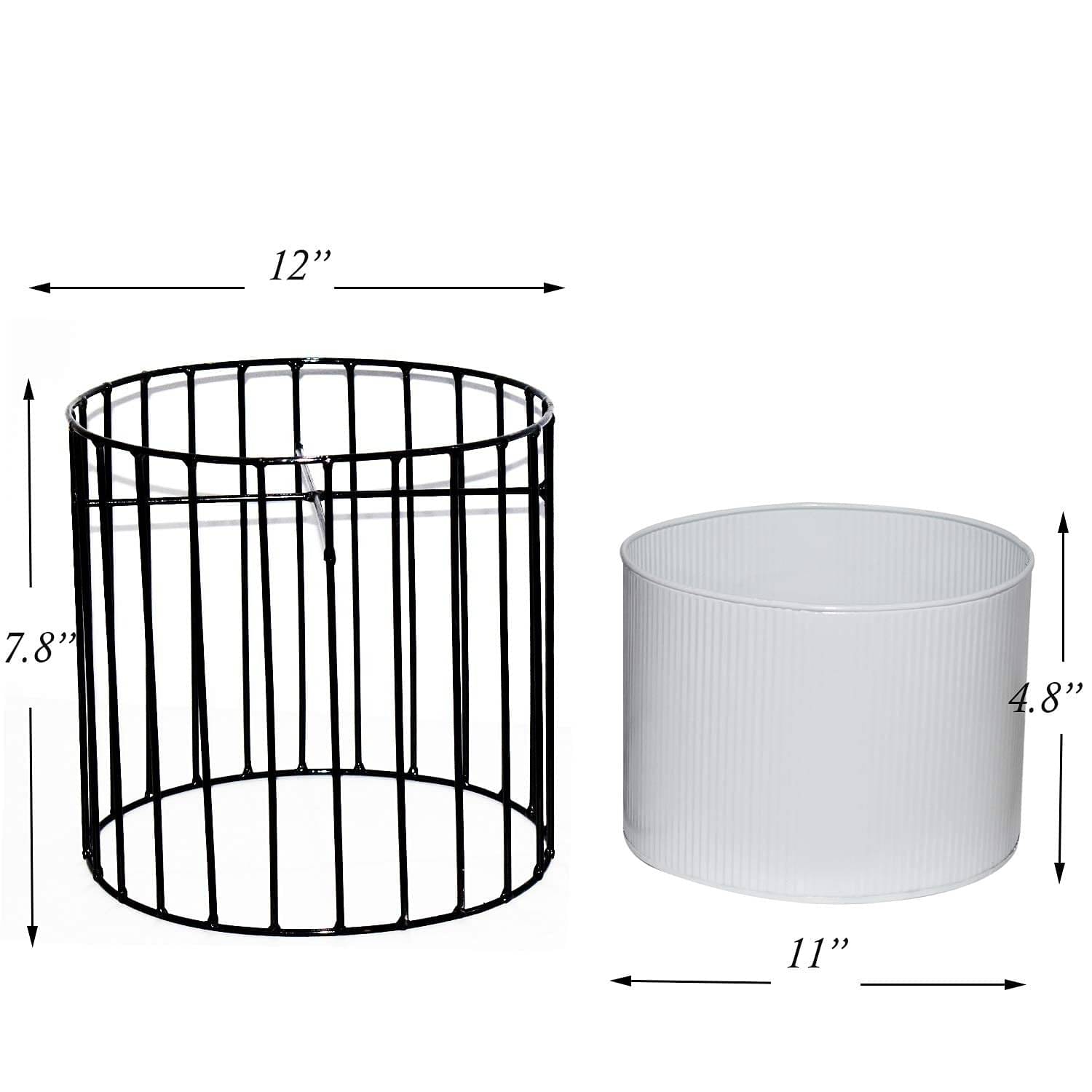 Medium Protracted Metal Wire Based Planter Stand With Metal - Set of 2