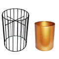 Long Neck Metal Wire Based Planter Stand With Pot- Set of 2 - top_view