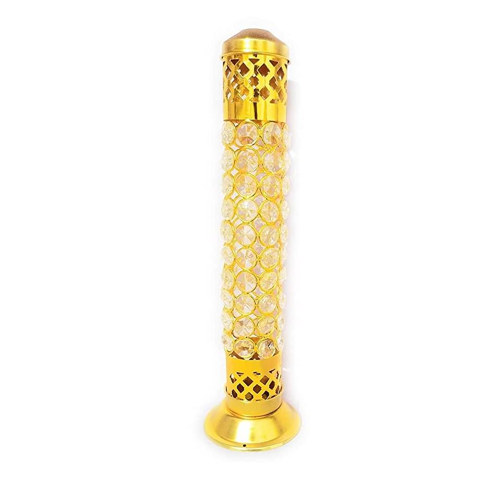 Metal & Crystal Incense Holder