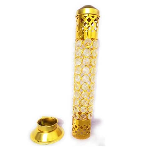 Metal & Crystal Incense Holder