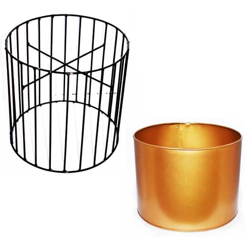 Medium Metal Wire Based Planter Stand With Pot- Set of 2
