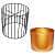 Medium Metal Wire Based Planter Stand With Pot- Set of 2 - rear_view